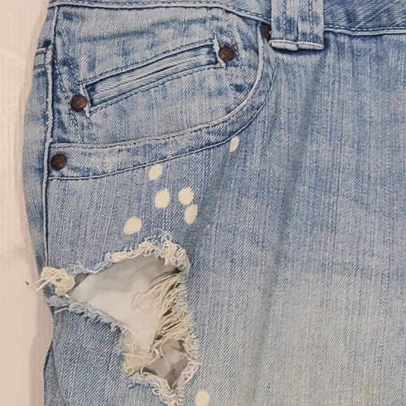 Lane Bryant Bleach Splatter Distressed Boyfriend Denim Jeans sz 20 Average - Picture 8 of 12